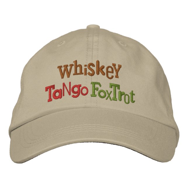 Whiskey Tango Foxtrot Eclectic Embroidery Hat Broderad Keps (Framsida)