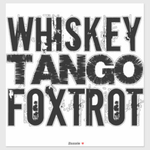 WHISKEY TANGO FOXTROT KLISTERMÄRKEN