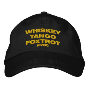Whiskey, Tango, Foxtrot (över) Broderad Keps