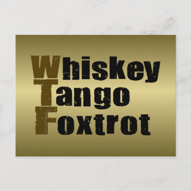 Whiskey Tango Foxtrot Vykort (Framsida)