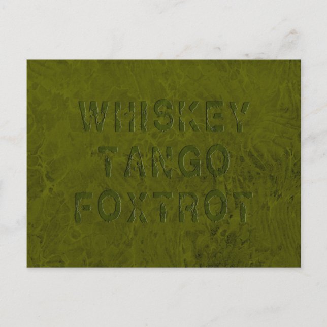 Whiskey Tango Foxtrot-vykort Vykort (Framsida)