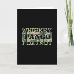Whiskey Tango Foxtrot WTF Grön Kamouflage Kort