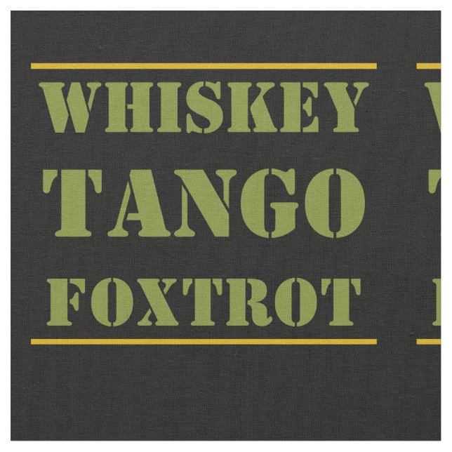 Whiskey Tango Foxtrot WTF Grönt Camouflage Tyg (Närbild)