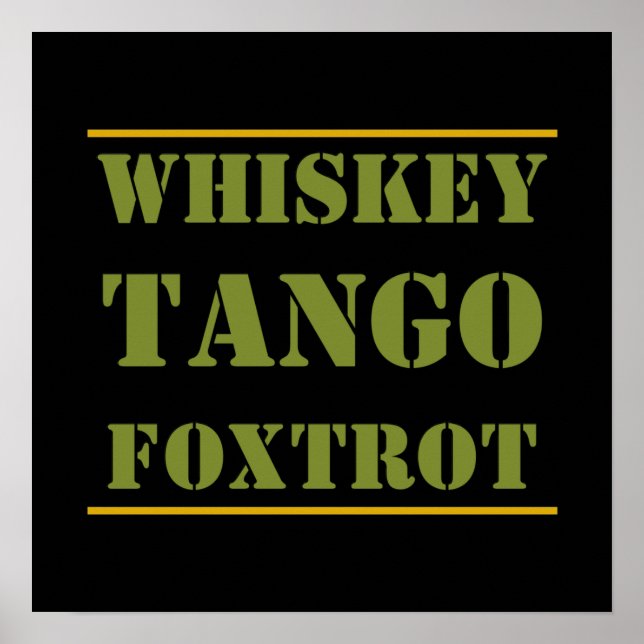 Whiskey Tango Foxtrot WTF Poster (Framsidan)