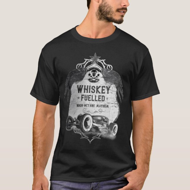 Whiskey tankade förödelse t shirt (Framsida)