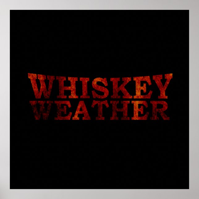 whiskey, väder poster (Framsidan)