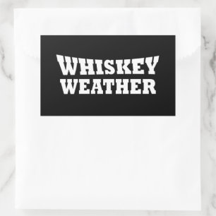 whiskey, väder rektangulärt klistermärke
