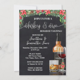 Whiskey & Vinprovning Holiday Julfest Inbjudningar