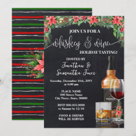 Whiskey & Vinprovning Julfirande Julfest Inbjudningar