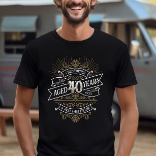 Whiskey Vintage Manar 40:e födelsedagen T Shirt