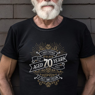 Whiskey Vintage Manar 70:e födelsedagen T-Shirt