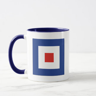 Whiskey (W) Signal Flagga Mugg