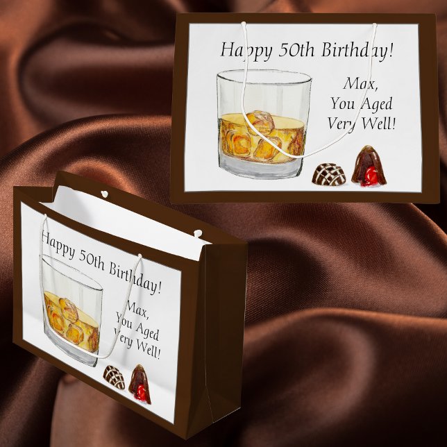 Whiskey Watercolor Chocolate Truffles Födelsedag  (Skapare uppladdad)