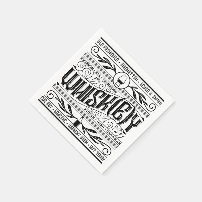 Whiskey / Whisky Napkin Pappersservett (Hörn)