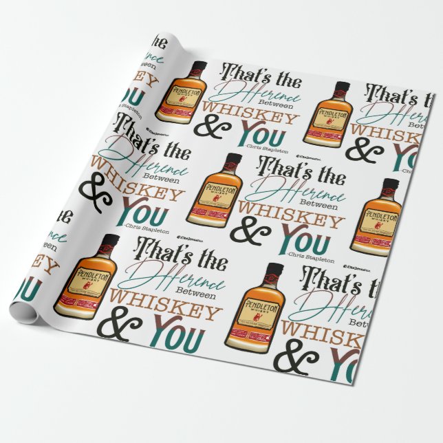 Whiskey Wrapping Papper Presentpapper (Utrullad)