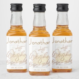 Whiskeybröllop Svärmare Spritflaskor Etikett
