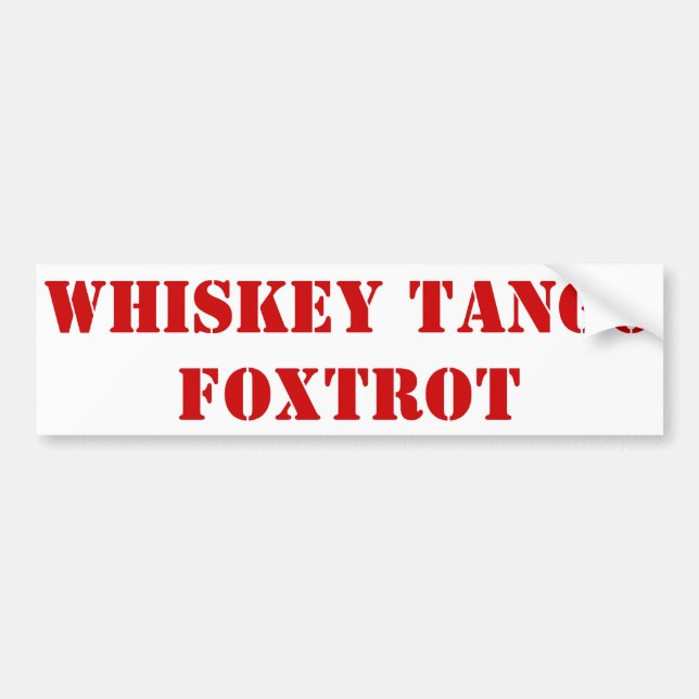 WhiskeyTango Foxtrot Bildekal (Framsidan)