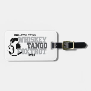 WhiskeyTango Foxtrot - flyghumorn Bagagebricka