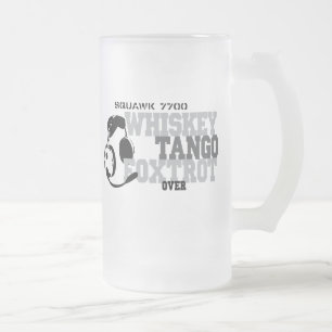 WhiskeyTango Foxtrot - flyghumorn Frostat Ölglas