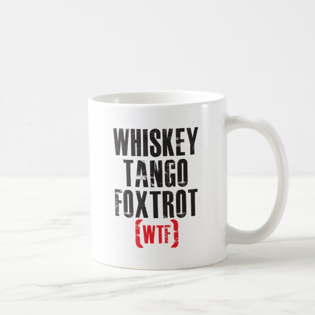 WhiskeyTango Foxtrot - WTF - svarten Kaffemugg (Höger)