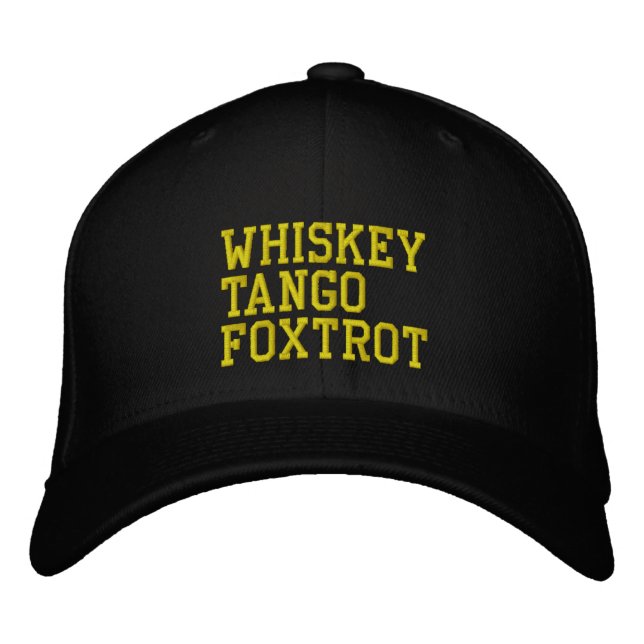 WhiskeyTangoFoxtrot Hat (militär version) Broderad Keps (Framsida)