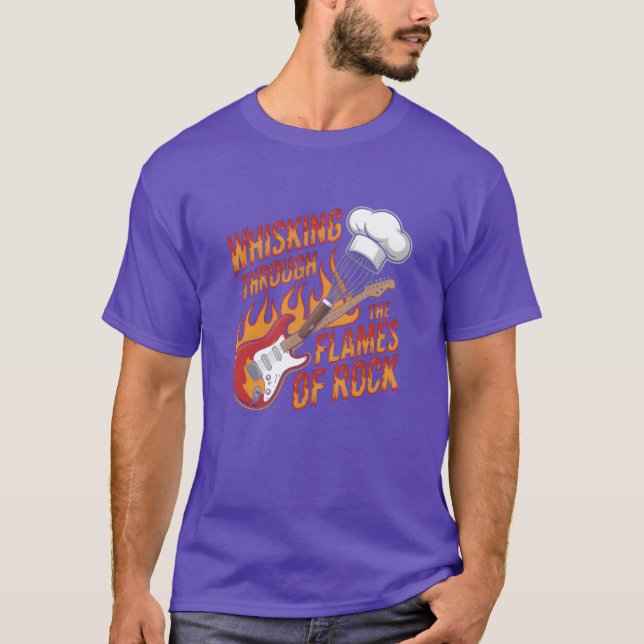 Whiskinghrough the Flames of Rock girl T Shirt (Framsida)