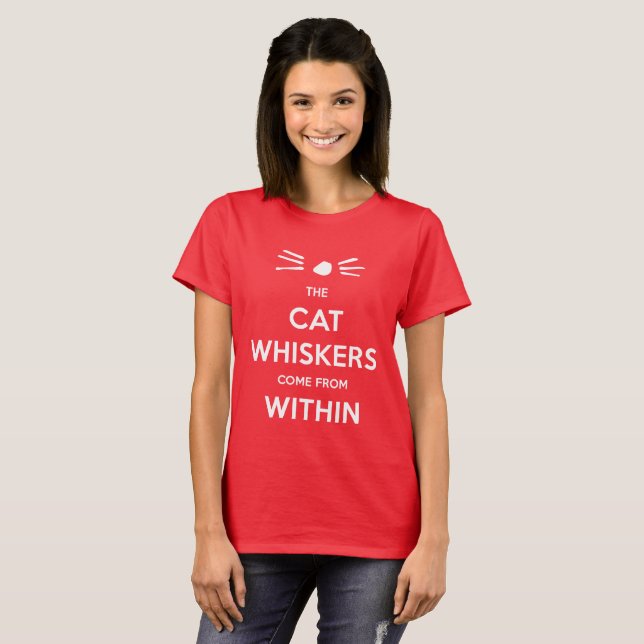 Whisklor inom katt t-shirt (Hel framsida)