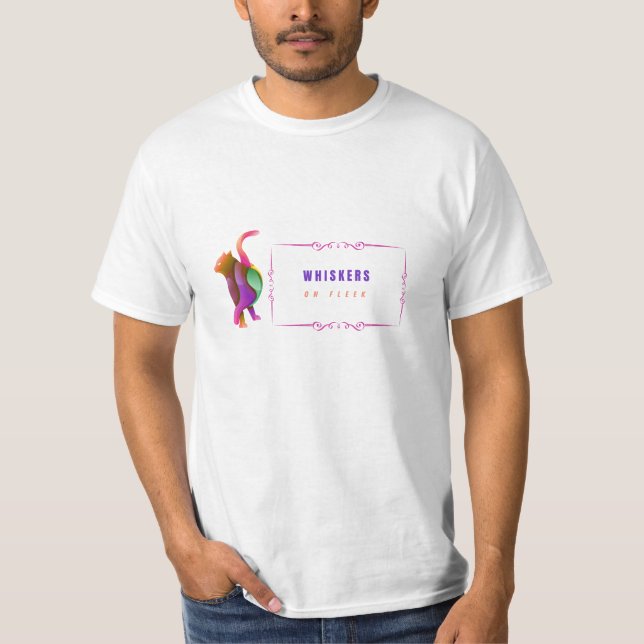 Whiskof on Fleek T-Shirt Cute & Funny Cat Lover (Framsida)