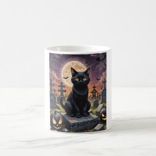 Whiskof the Witching Hour - Black Cat Kaffemugg (Center)
