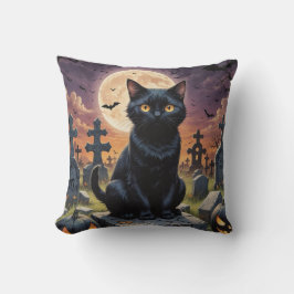 Whiskof the Witching Hour - Black Cat Kudde