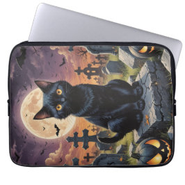Whiskof the Witching Hour - Black Cat Laptop Fodral