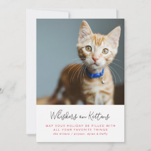Whiskon på Kittens julfoto Julkort