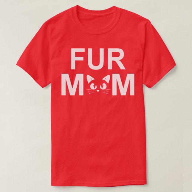 Whiskrar och katjonkatter i päls Mamma T Shirt (Design framsida)