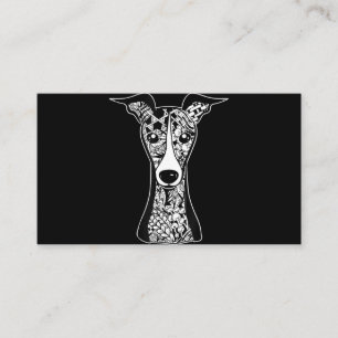 Whiskuret Älskare Italienska Greyhound Ansikte G Visitkort