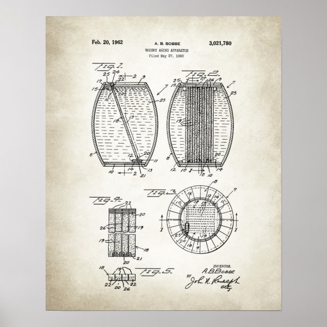 WHISKY AGE APPARATUS PATENT POSTER (Framsidan)