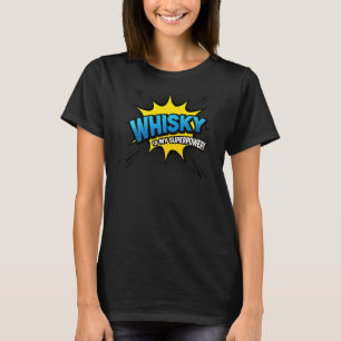 Whisky är min supermakt Tecknad Bok T Shirt
