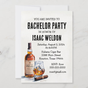 Whisky Bachelor Party-inbjudan Inbjudningar
