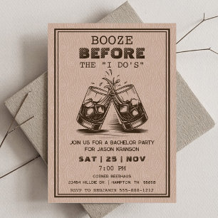 Whisky Bachelor Party Inbjudningar