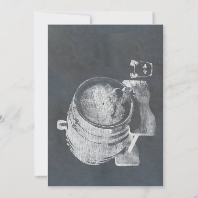 Whisky Barrel Inbjudningar (Framsida)