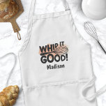 Whisky Bra Rosa Watercolor Funny Personlig Förkläde<br><div class="desc">Whip it Bra Rosa Watercolor Funny Personlig Vuxen Apron. Cute-kocken med en matsäck och ett roligt matlagningscitat från humor. Anpassa den här anpassningsbarna till att laga humor med din egen namn eller text.</div>