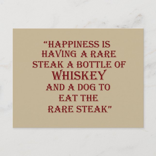 Whisky-citat roliga dryckesordspråk vykort (Framsida)