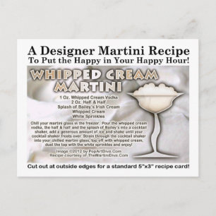 Whisky Cream Martini Recipe-vykort Vykort
