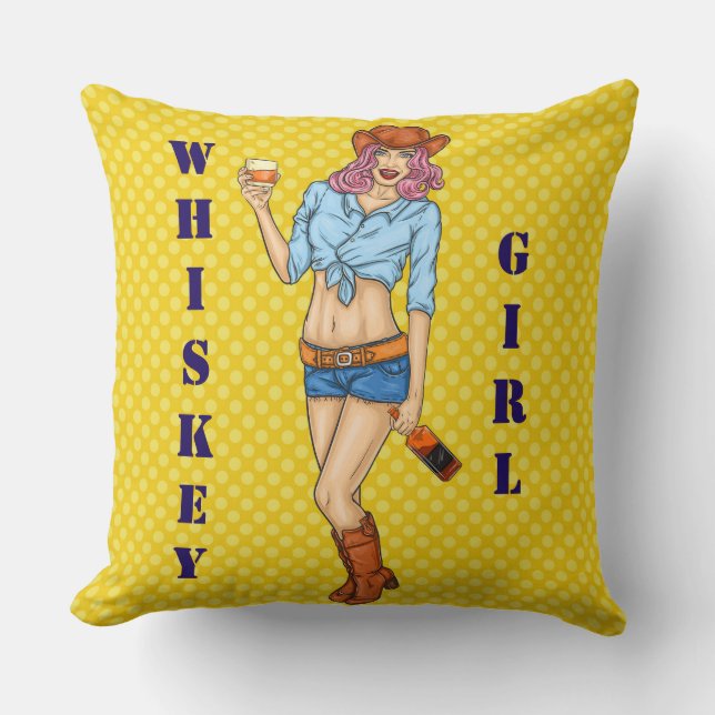 Whisky Girl Dekorativ kudde (Framsida)