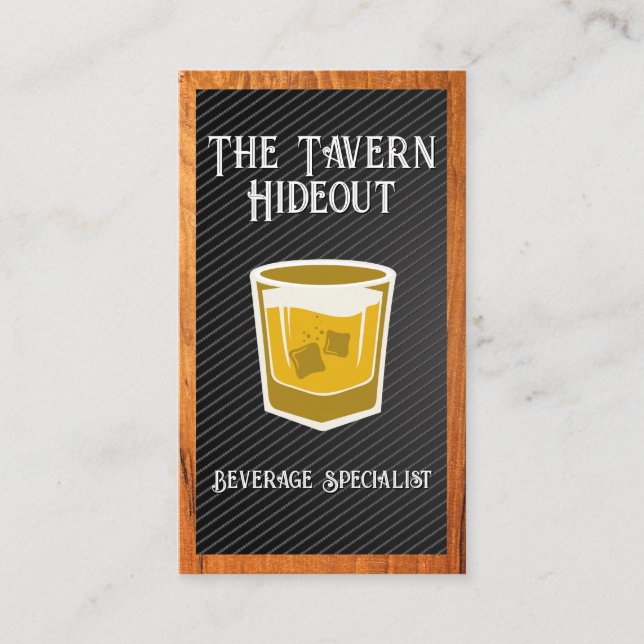 Whisky Glass Logotyp | PUB Visitkort (Framsida)