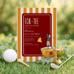 Whisky Golf Themed 40th Birthday Inbjudningar<br><div class="desc">Fore! Looking for the perfect invitation to celebrate a golf lover's 40th birthday. Look no further! This stylish invitation features a golfer standing on a old fashioned cocktail glass with orange slices and maraschino cherry, along with the playful text "FOR-TEE and still on par!" Whether it's a milestone celebration or...</div>