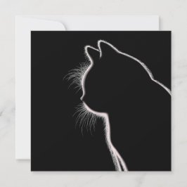 Whisky i Mörken | Cat Whisker Silhouette Kort