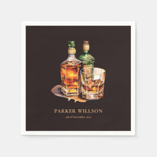 Whisky Manar Birthday Personlig Pappersservett