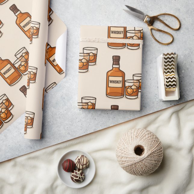 Whisky Och Glas Presentpapper (Hantverk)