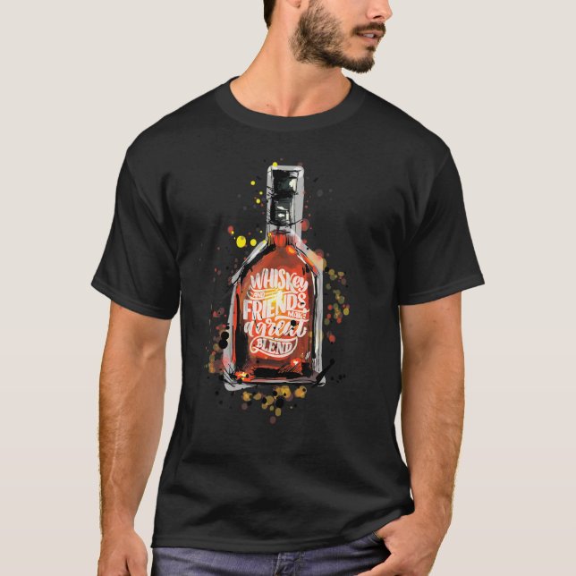 Whisky och vänner gör en Underbar blandning av whi T Shirt (Framsida)