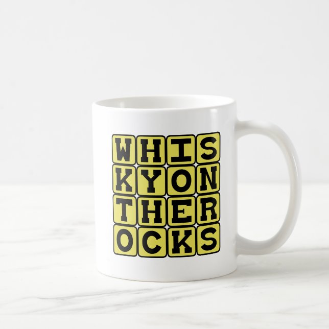 Whisky On The Rocks, Alkoholhaltig Dryck Kaffemugg (Höger)